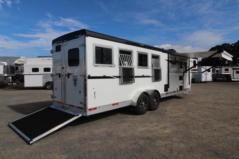 2024 Bison Silverado 7408 4 Horse Slant Load Gooseneck with Living Quarters - Image 4