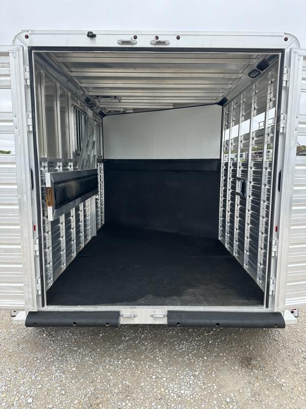 2019 Frontier 2 Horse Slant Load Stock Combo Bumper Pull - Image 7