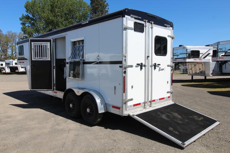 2025 Bison Silverado 7W 2 Horse Slant Load Gooseneck Trailer - Image 3