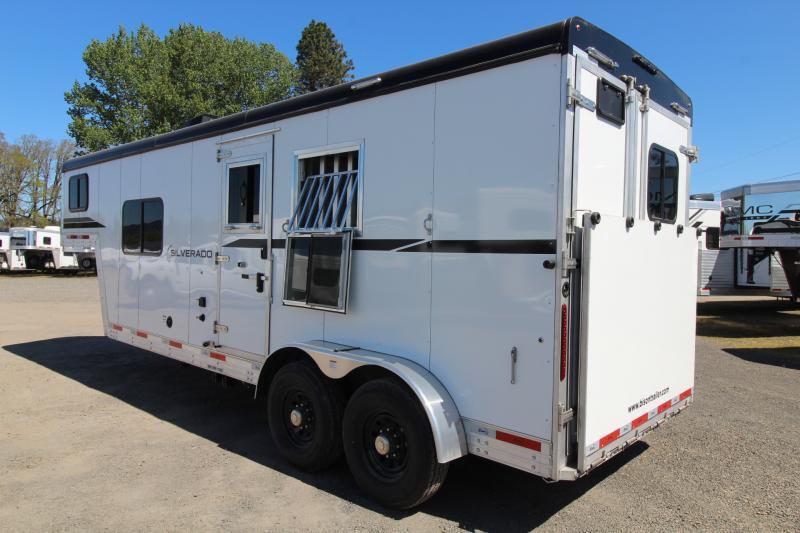 2025 Bison Silverado 7W 2 Horse Slant Load Gooseneck Trailer - Image 20